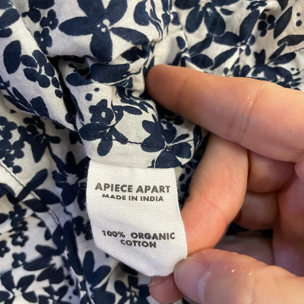 Apiece Apart Mini Mitte Ditsy Floral Poplin Organic Cotton Dress - Sz XS 🧡🎀 - Image 10