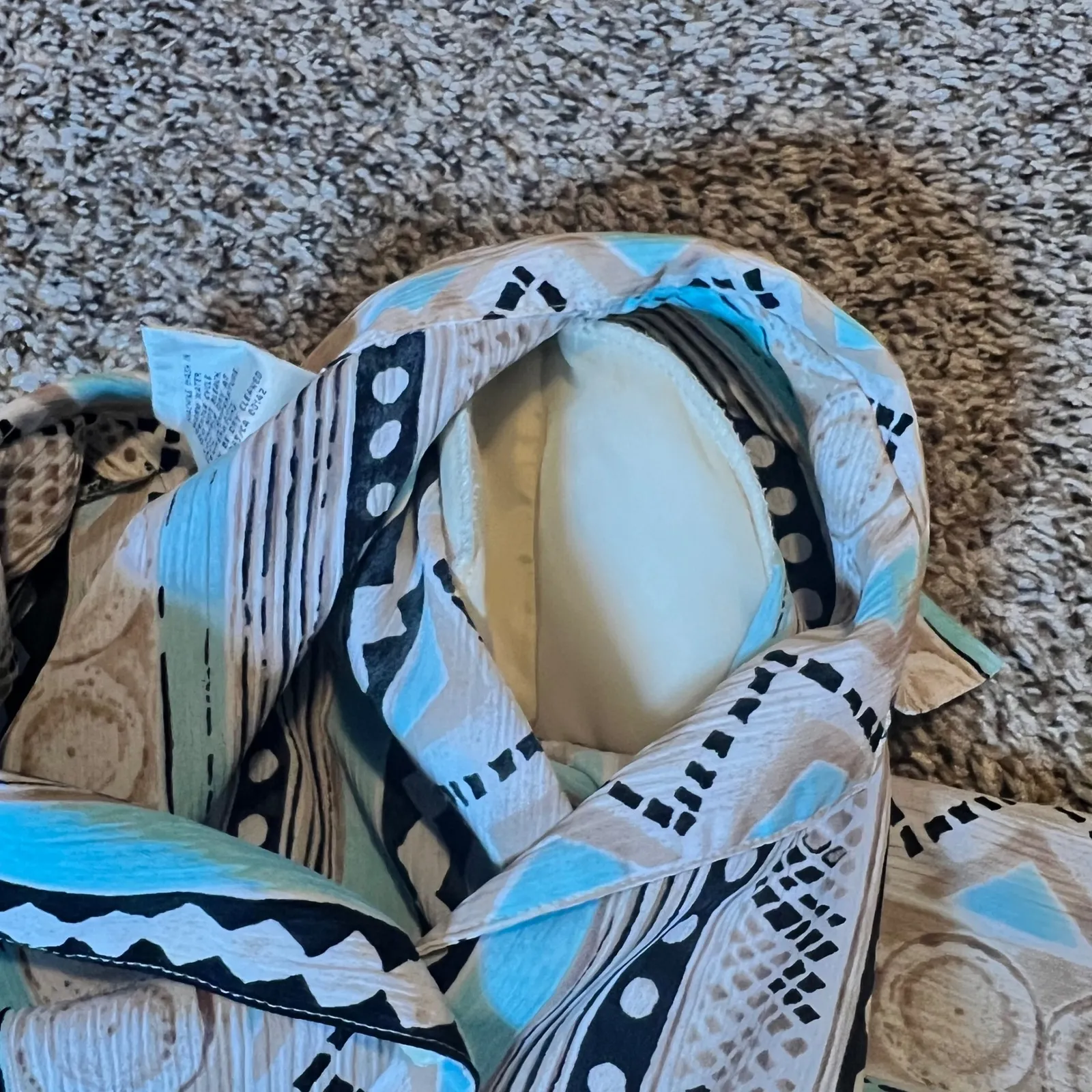 ALLISON DALEY 18W Women's Short Sleeve Button Up Blouse Geometric Print - Image 5