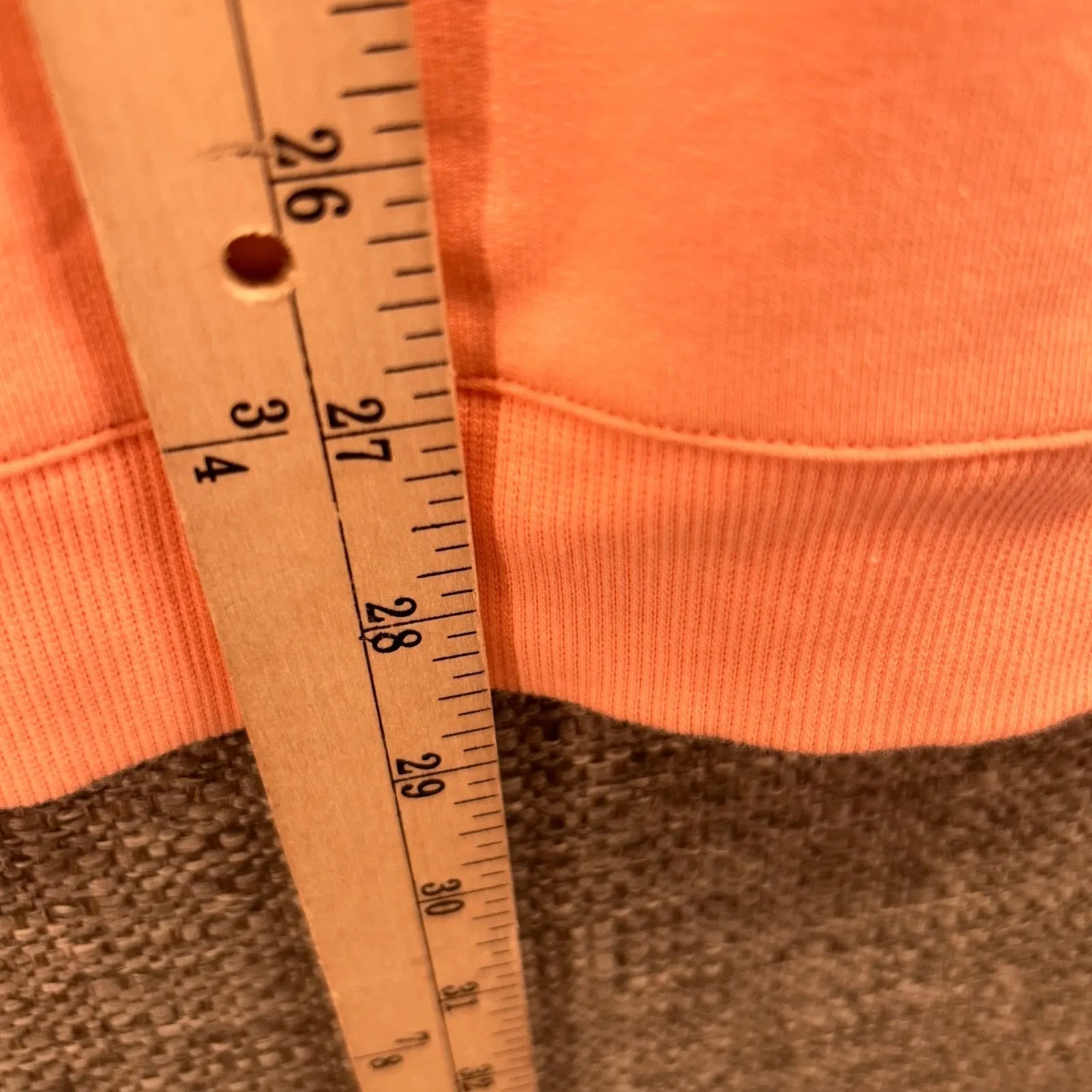 Denim‎ And Co French Terry Lined Sweatshirt Peach 3X Orange - Image 9