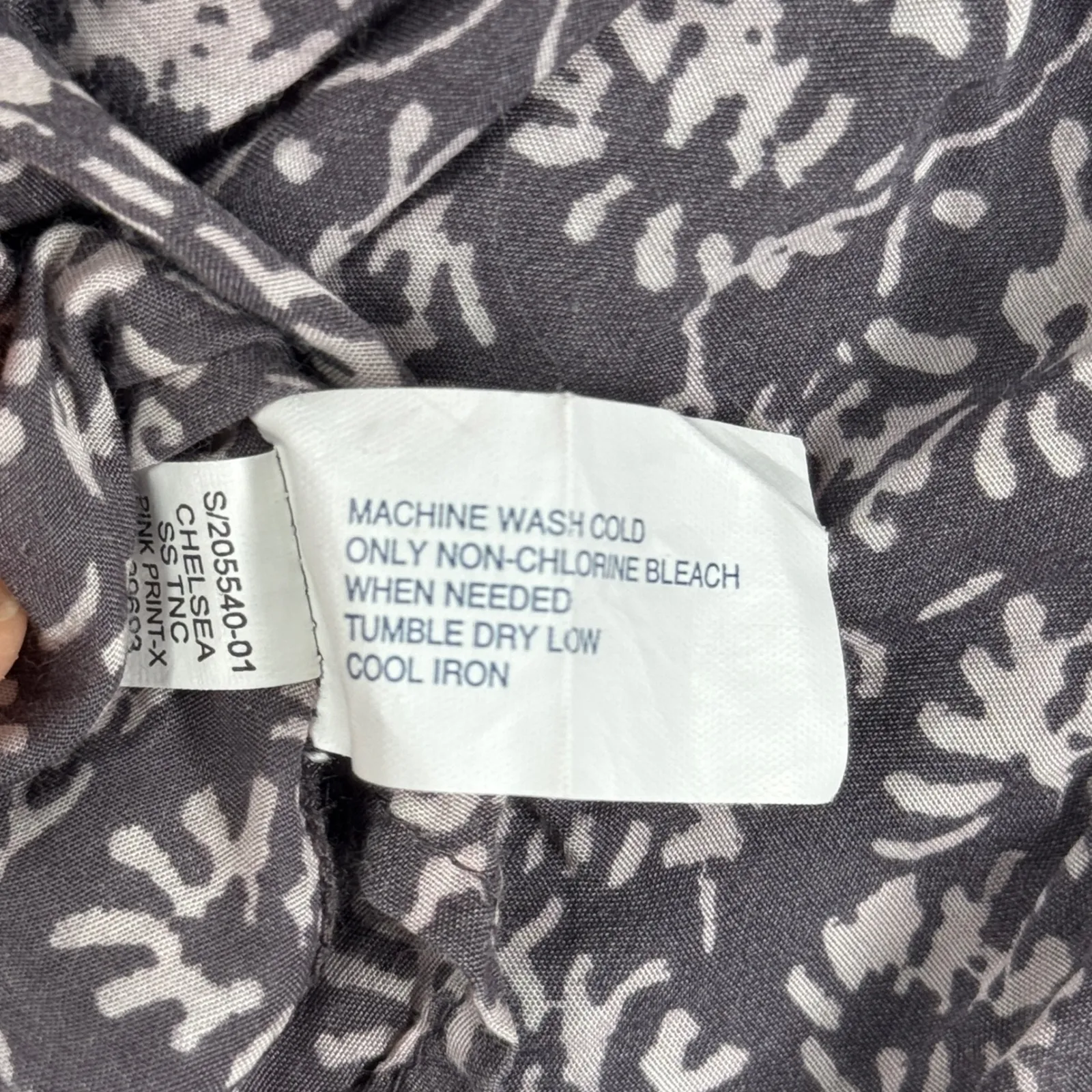 Gap Blouse Women Puff Sleeve Floral Print Popover Top Gray Neutral Casual Size S - Image 7