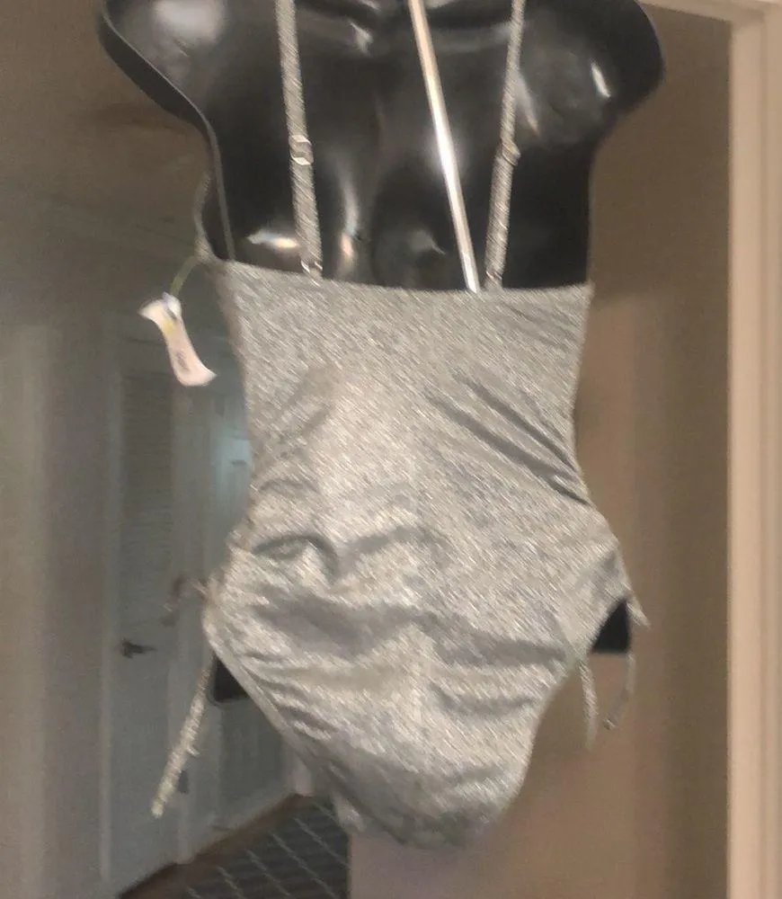 Xhilaration XHILERATION Green and Silver Shiny Swimsuit Size XS NWOT - Image 6