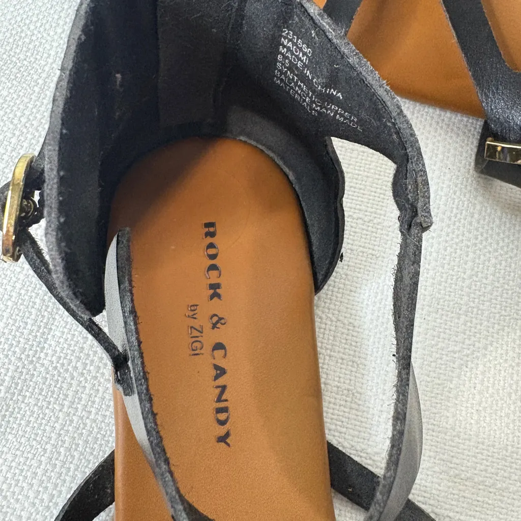 Rock & Candy Elegant Black Strappy Sandals Size 8.5 - Image 7