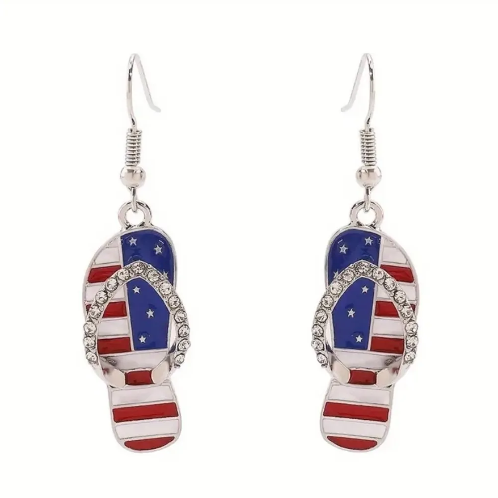 July 4th Necklace, Bracelet and 2 Pair of Earrings Set NWT Red - Image 3