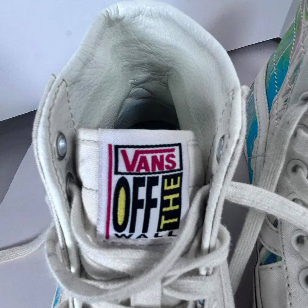 Vans Off the Wall High tops Decon Resin Rainbow Marble Sneakers Women's size 5.5 - Image 2