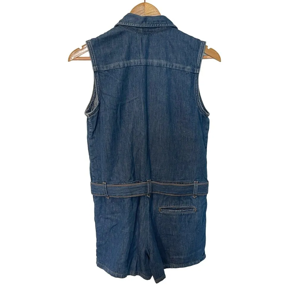 Vintage Levi’s Denim Romper Women XS Blue Orange Tab Retro 70’s Rare Western - Image 2