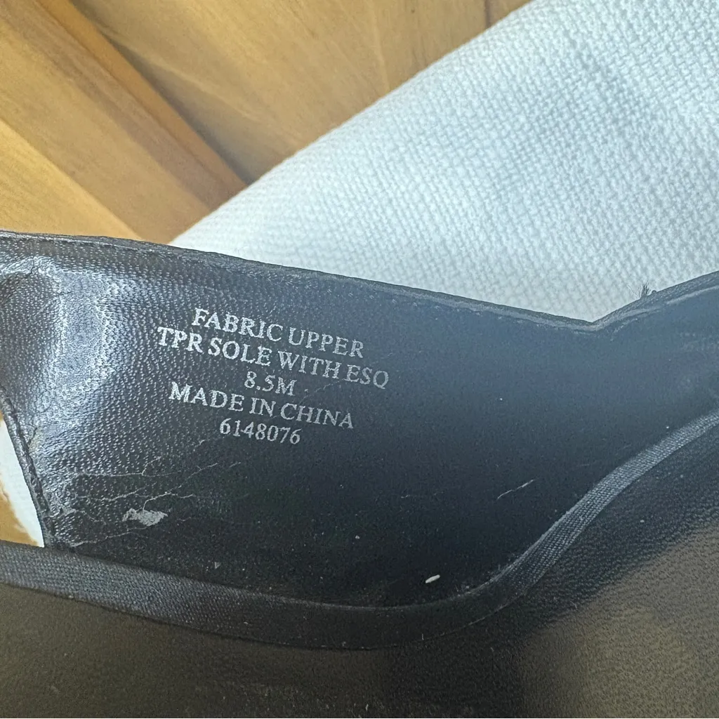 Diba Black Ruffle Slingback Heels Size 8.5 - Image 7