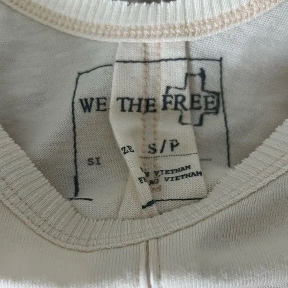 NWOT Free People We The Free Pleated Drifter Peplum Tee top low back s - Image 5