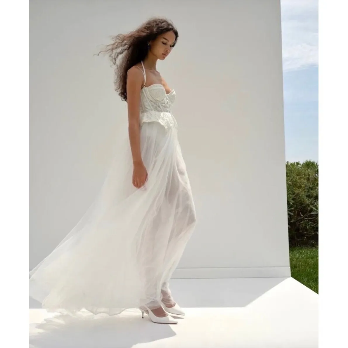 For Love & Lemons Lily Tulle Corset Bridal Dress | Small | NWT - Image 4