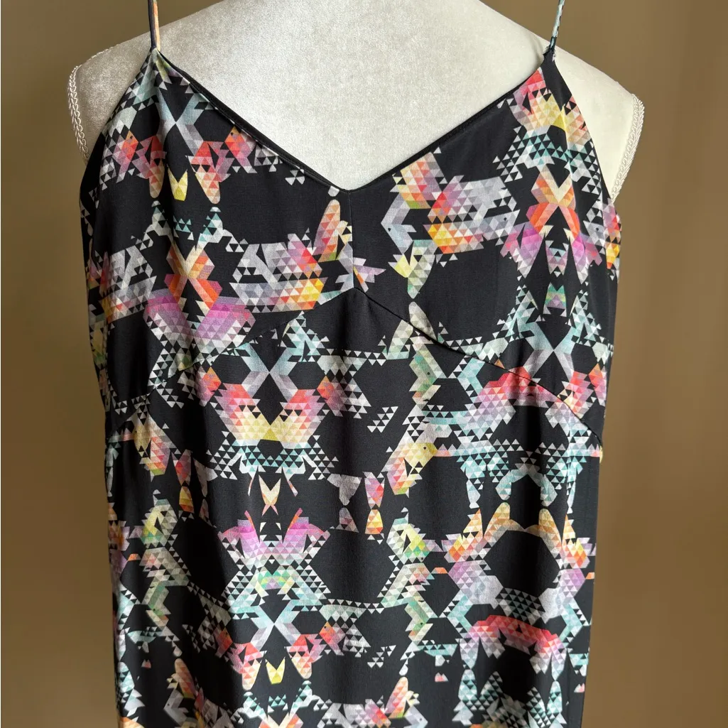 Tibi Silk Geometric Print Slip Dress - Image 3