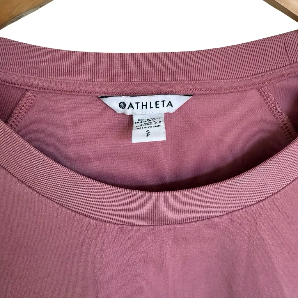 Athleta Ultra Soft Pink Mauve Pullover Crew Neck Sweater Long Sleeve Small S - Image 3
