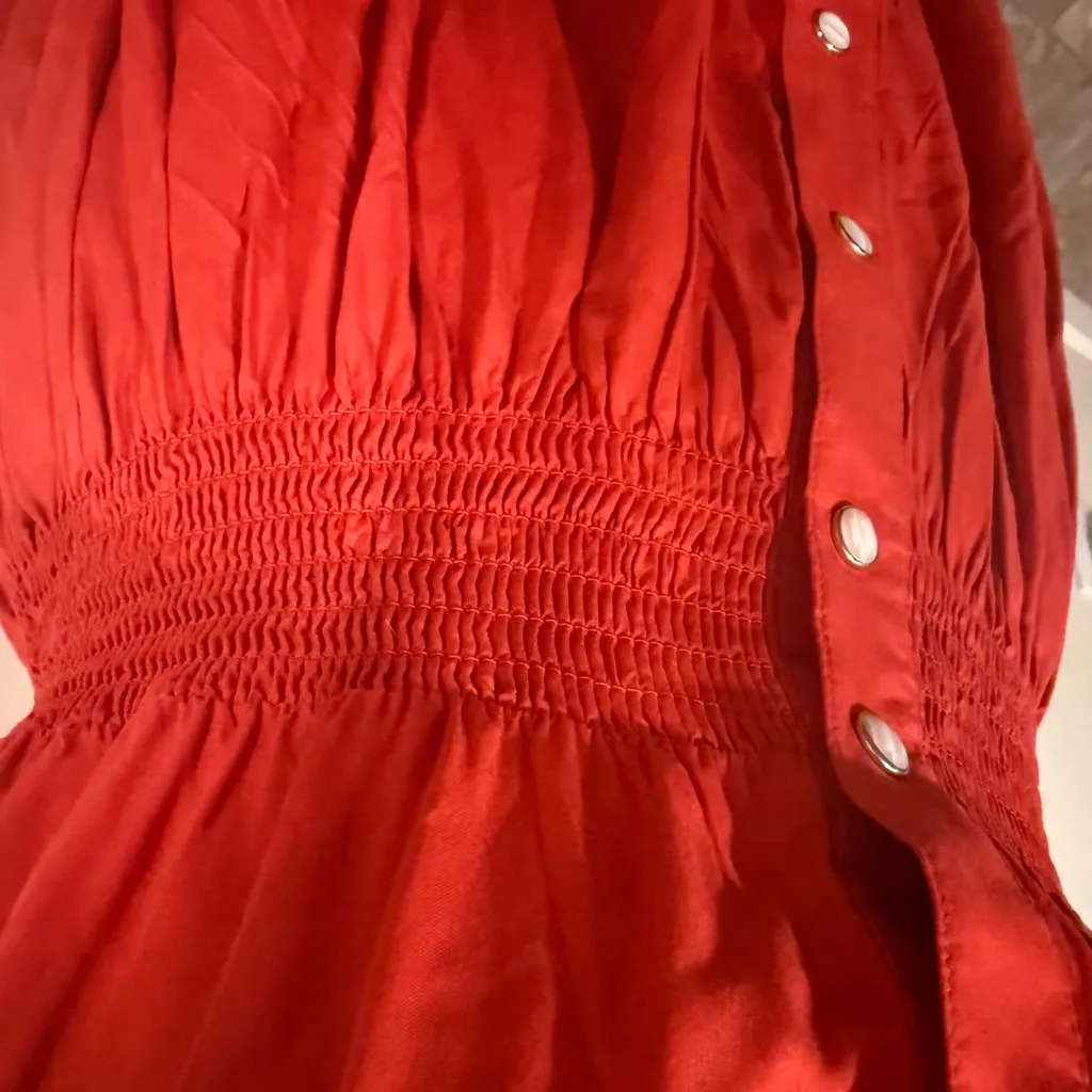 Wrangler Retro | Red snap front western dress size small - Image 5