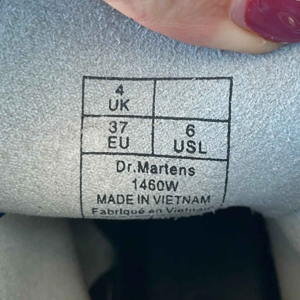 Dr.Martens blue boots Docs combat Ladies size 6 Youth Unisex Goth Punk Funky - Image 5