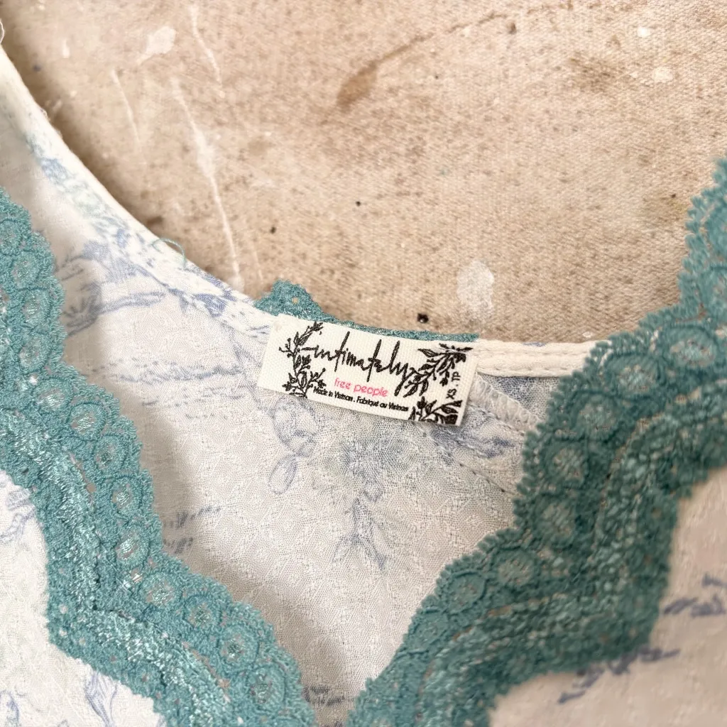 Free People Intimately Slip My Mind Printed Trapeze Dress in Swan Print - Image 5