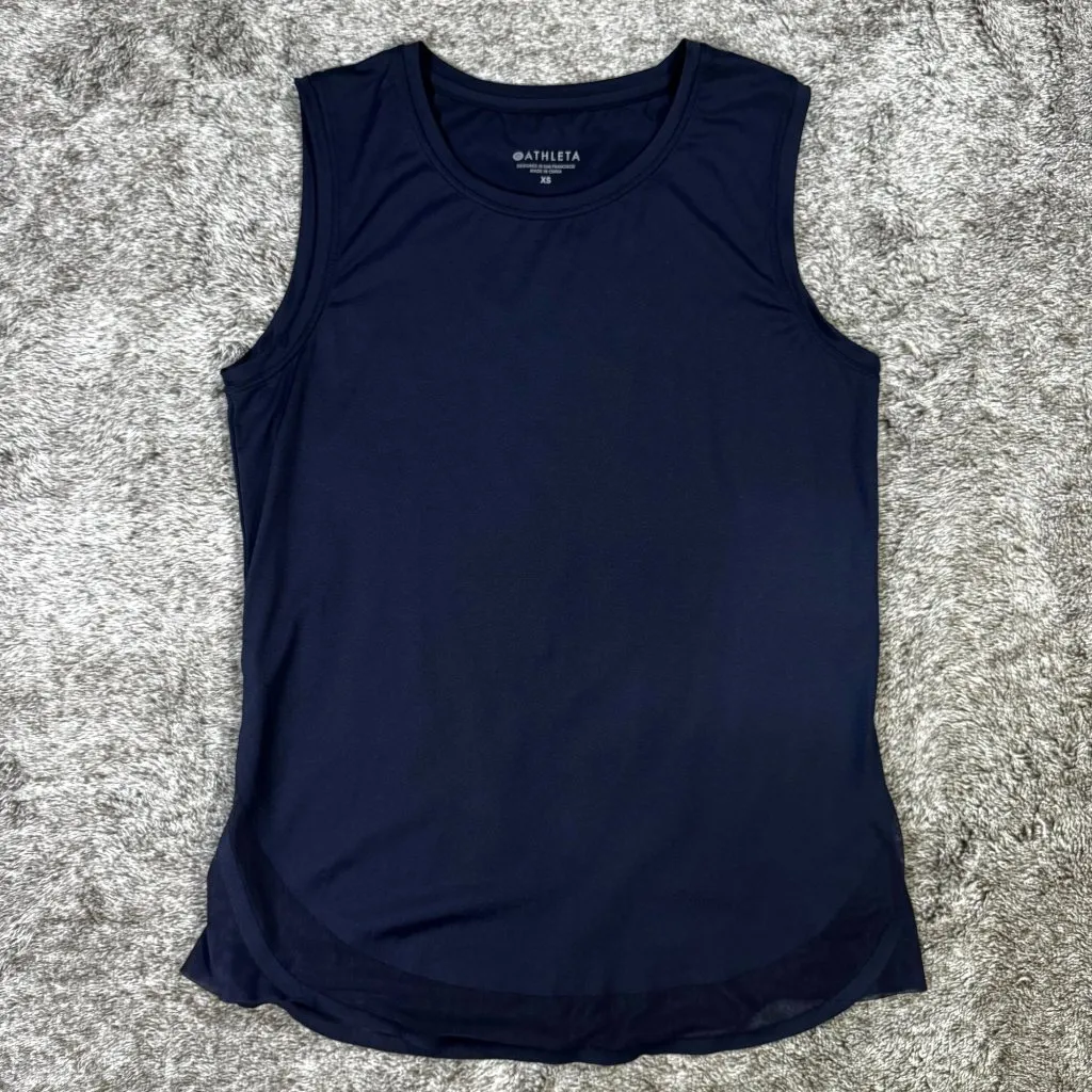 Athleta Cadence Tank Sz XS Navy - Image 2