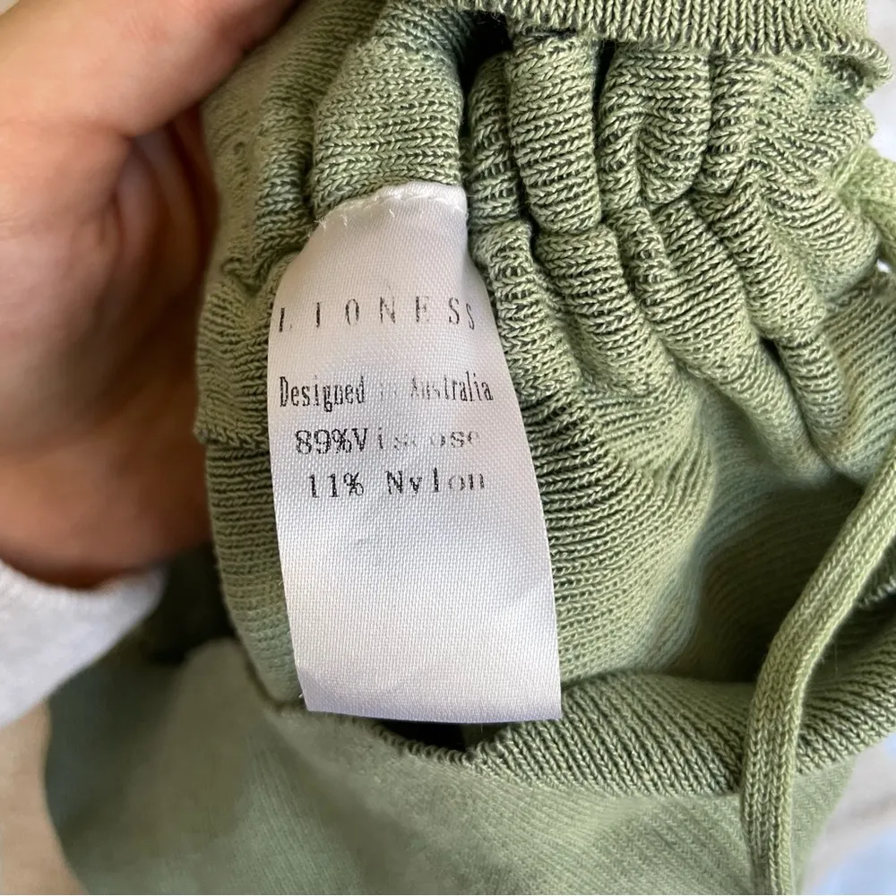 Lioness / Princess Polly Military Minds Mini Ruched Side-Tie Dress in Sage Green - Image 5