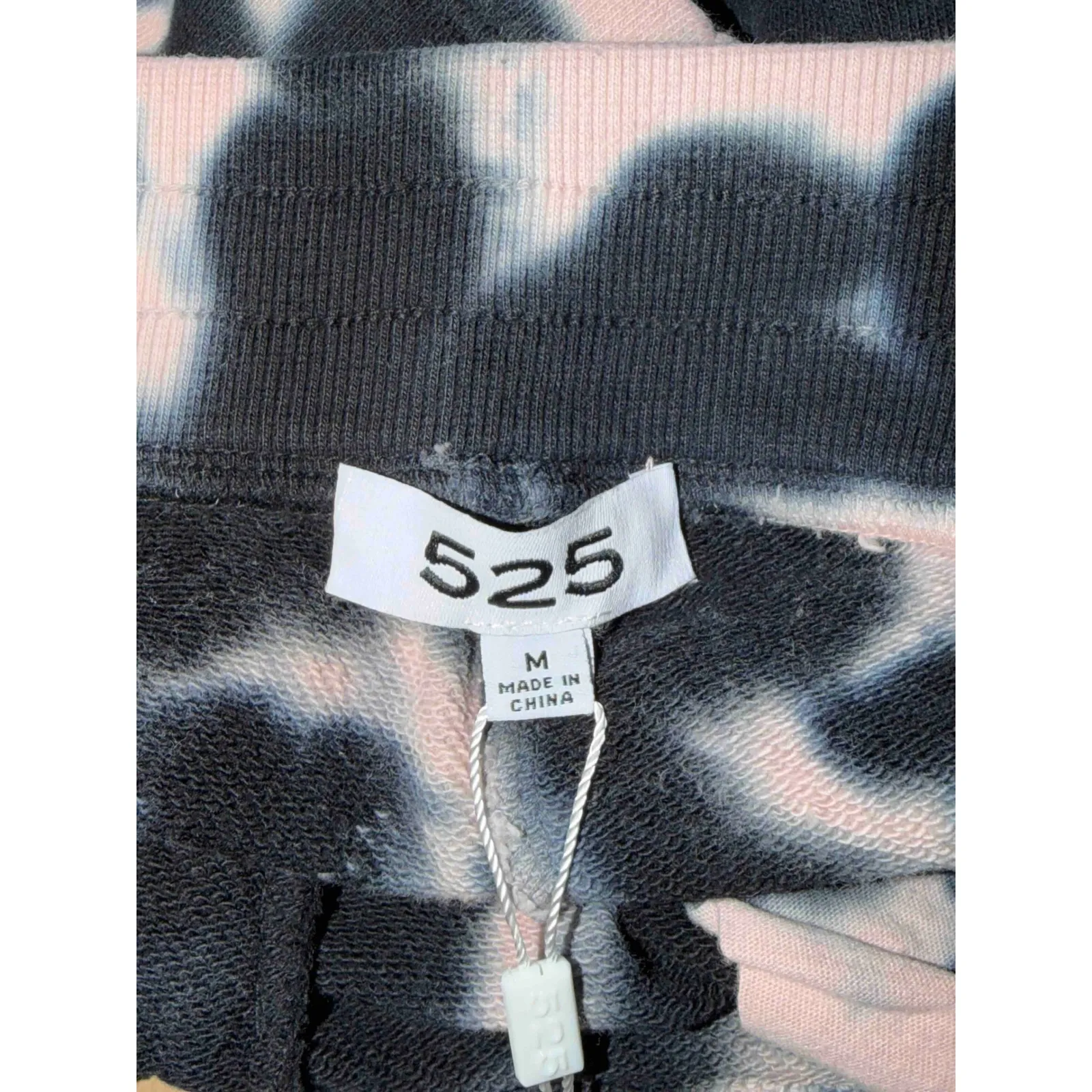 525 America Tie Dye Lounge Shorts Women's Pink Black Cotton, Size M, NWT - Image 6