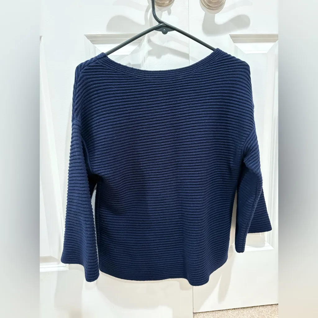 Navy Knit Sweater J McLaughlin Size XS Blue - Image 5
