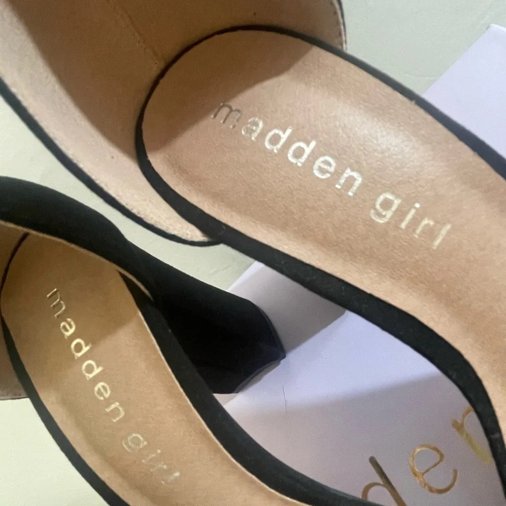 Madden Girl Beella Black Block Heel Sandals | Women’s Size 5 | New in Box(O3)!! - Image 4