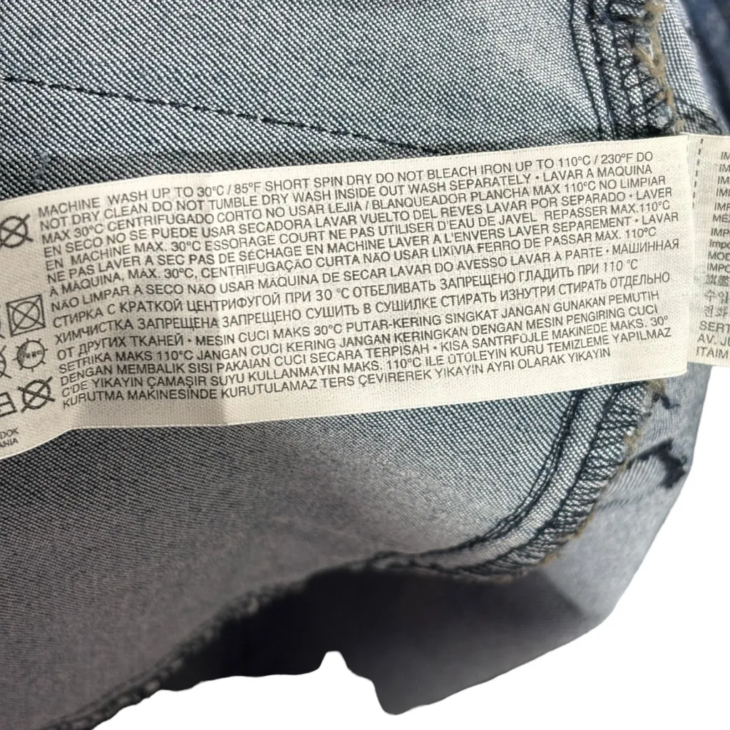 MNG Mango Zippy Skinny Casual Blue Denim Jeans 90s Style Women's NWT Size 10 - Image 8