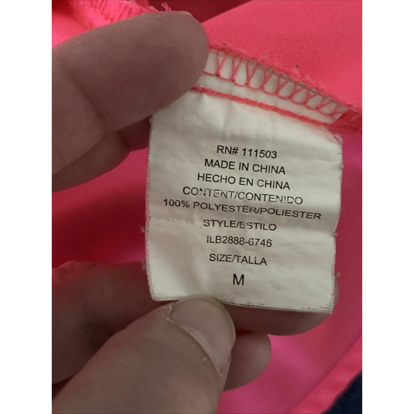 Lily White Neon Pink Tank Top‎ Women's Size Medium - Image 4