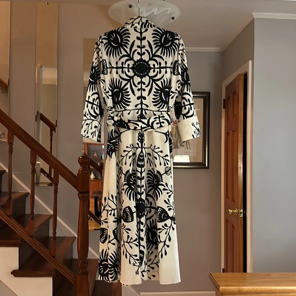 Stunning Zara Tribal Floral Midi Dress Sz XL - Image 5