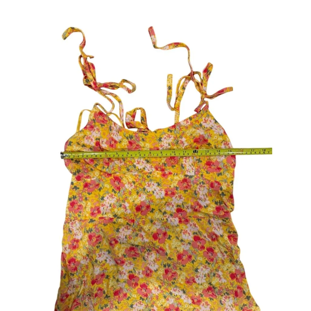 Wild Fable Women's 2XL Yellow Floral Spaghetti Strap Sundress - Image 5