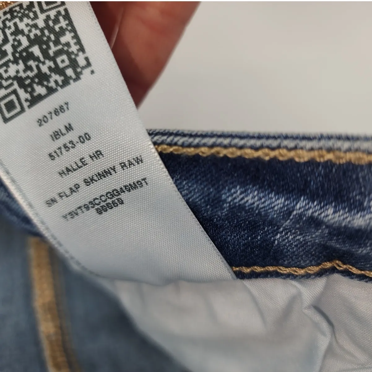 True Religion Halle Flap Skinny Raw Jeans - Medium Cloudless Wash Size 31 - Image 12