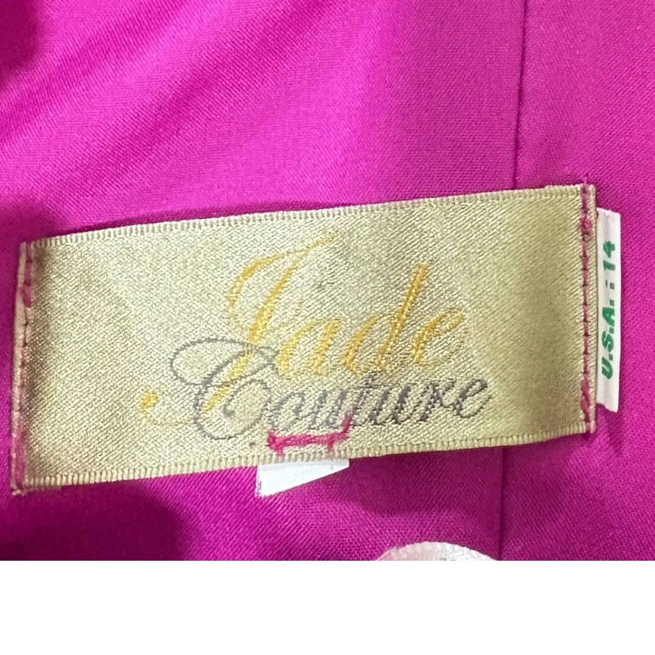 Jade Couture Strapless Sweetheart Ruched Fuchsia Gown Formal Evening Size 14 M L Pink - Image 8