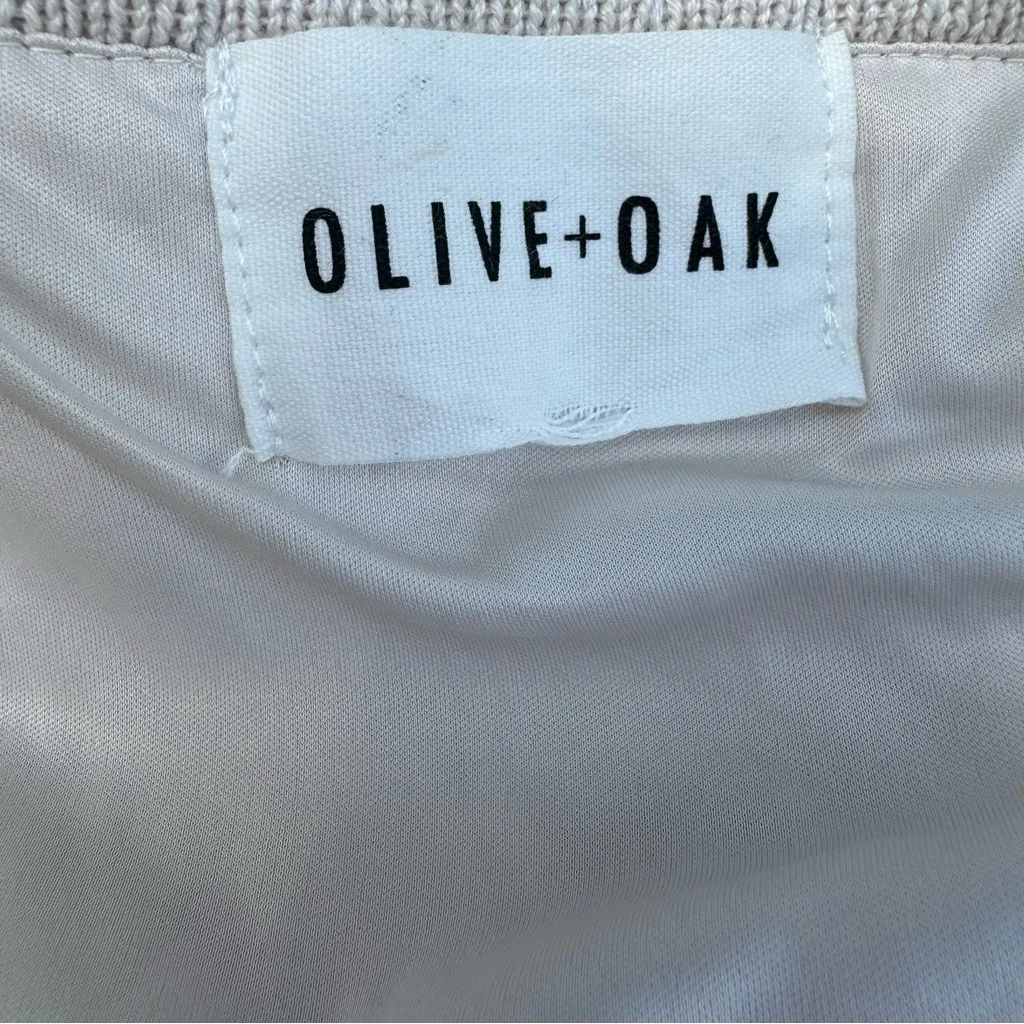 Olive & Oak Crochet Boho Tank Bodycon Midi Dress Lined Size S Beige Cottagecore - Image 7