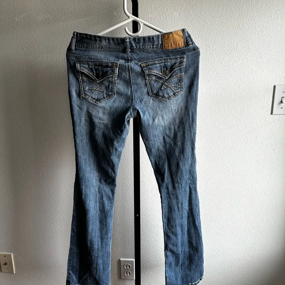 Women's Blue Distressed Jeans - Image 5