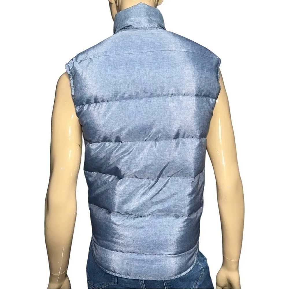 Miller Vintage Women’s Size XS Denim Blue Goose Down Snap Up Puffer Vest - Image 3