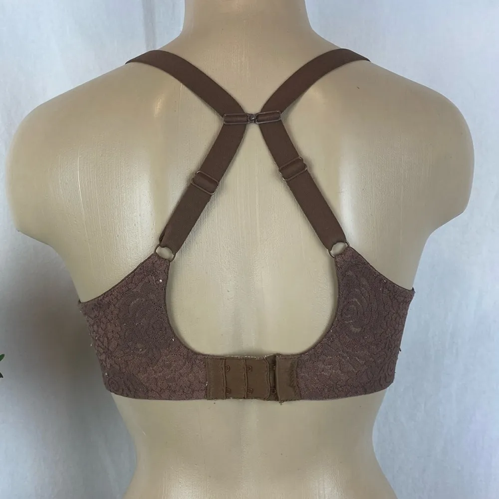 Wacoal Taupe Halo Lace 851205 Unlined Lace Bra 32DD - Image 3