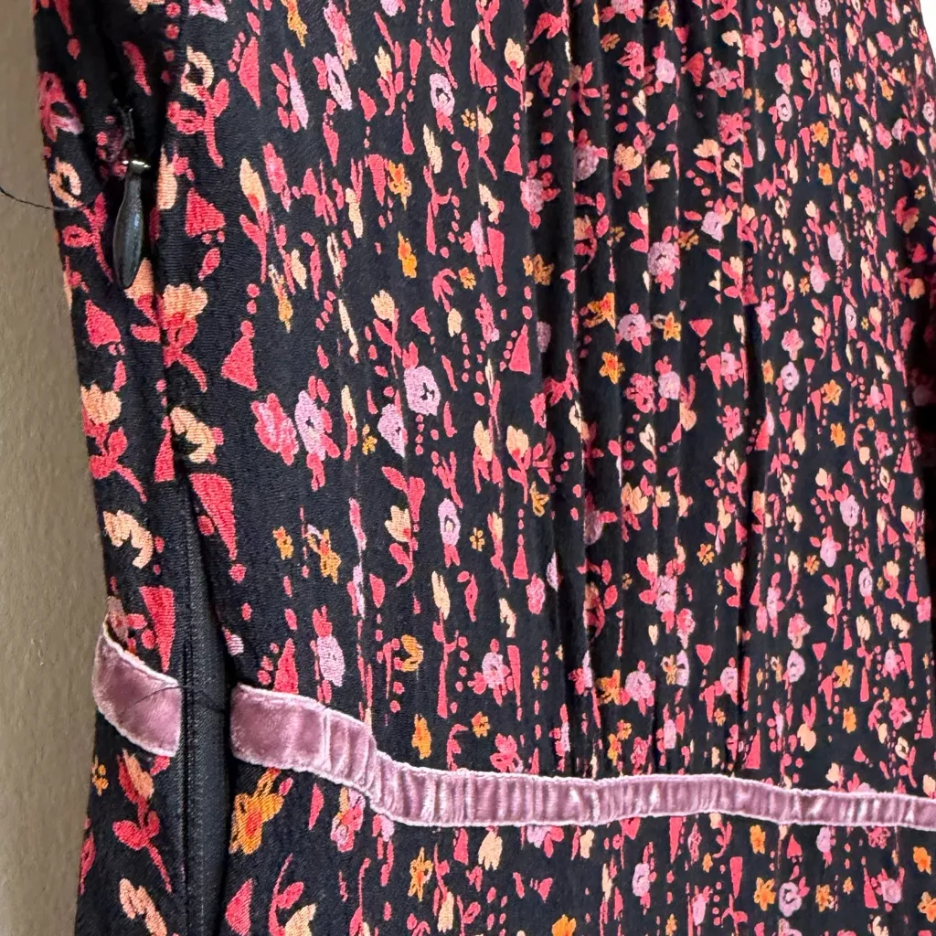 FREE PEOPLE Take A Little Time Floral Midi Tiered Dress Size 4 - Image 11