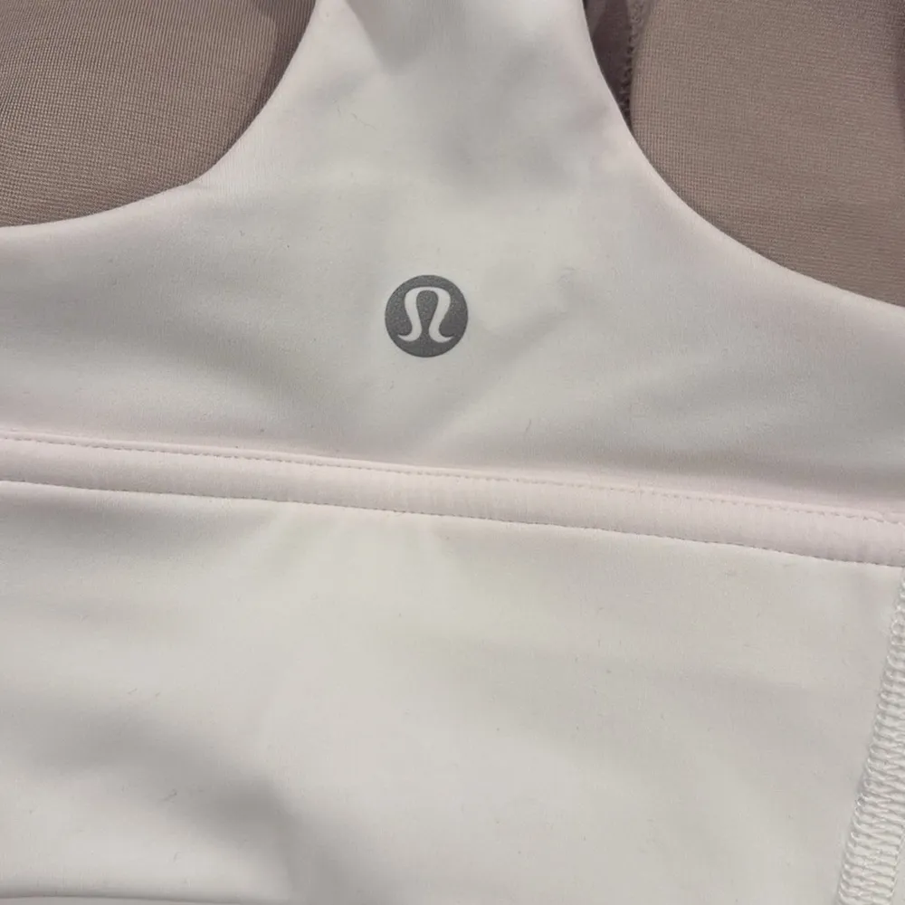 Lululemon Ebb to Train White Racerback Bra 6 -flawed - Image 9
