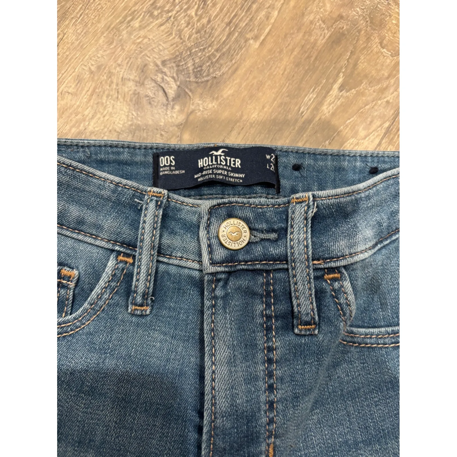 Hollister Womens Mid-Rise Super Skinny Ankle Denim Jeans W23 L26‎ - Image 2