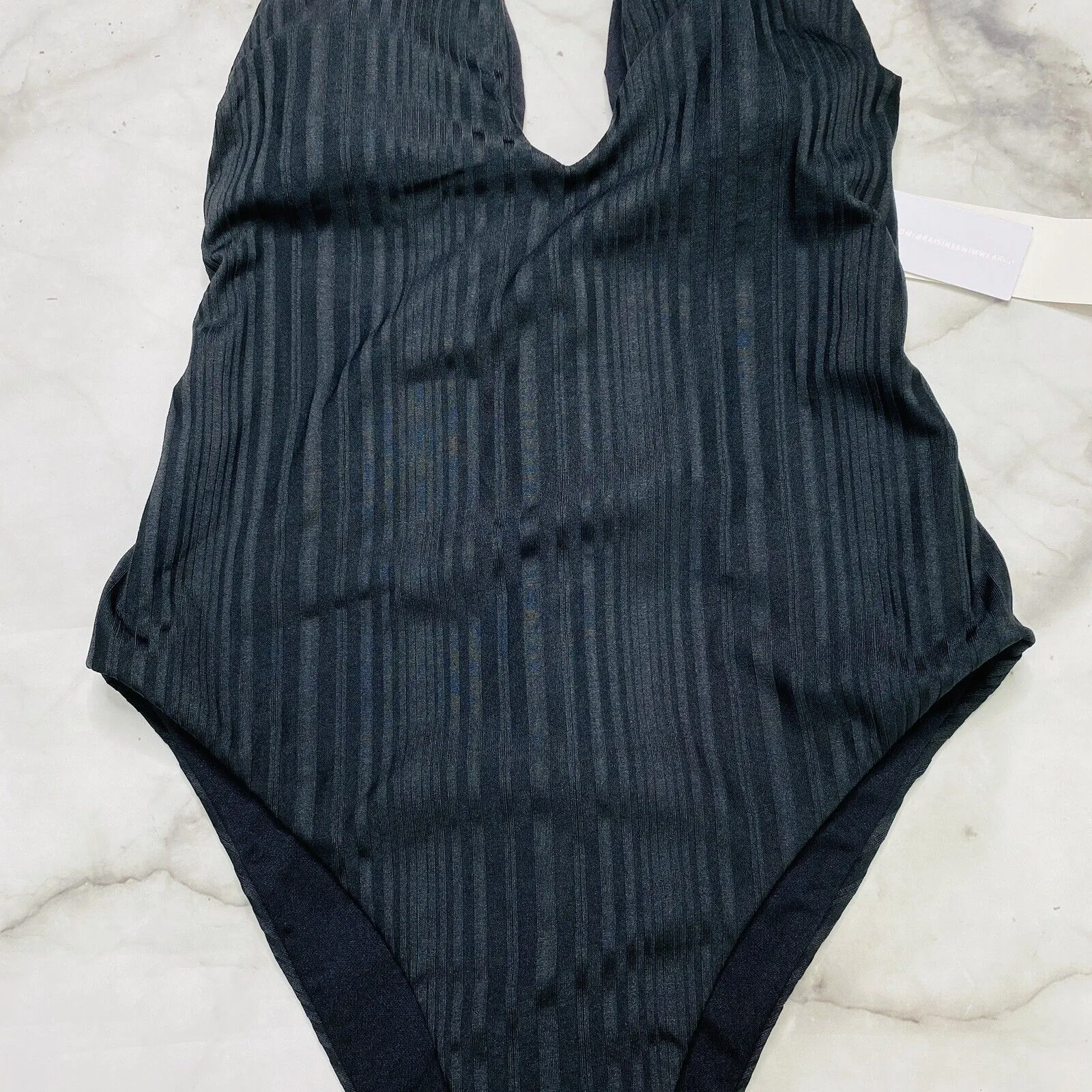 Raisins Juniors' Beach Cove Cheeky Textured Plunging One-Piece Black S Small New - Image 3
