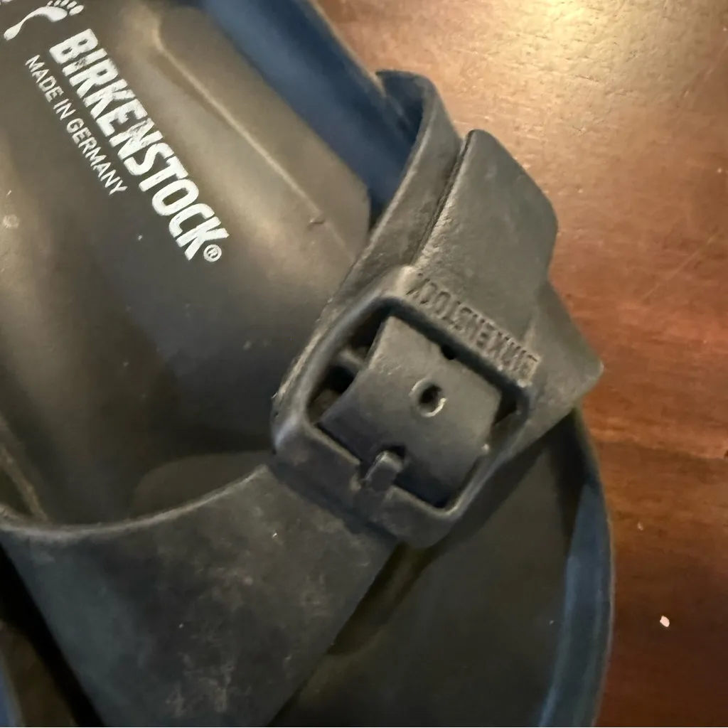 Birkenstock Eva Madrid Anthrancite Slip Ons EUC Size 40 Womens 9‎ Black Travel - Image 8