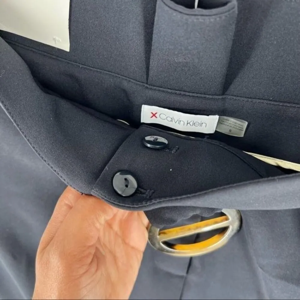 Calvin Klein‎ Pleated Front Belted Relaxed Fit Crop Pant - Image 6