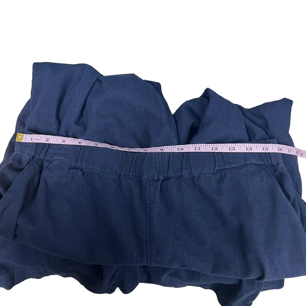 Caslon Womens Pants Petite L Pull On Wide Leg Linen Blend Vacation Coastal Beach - Image 10