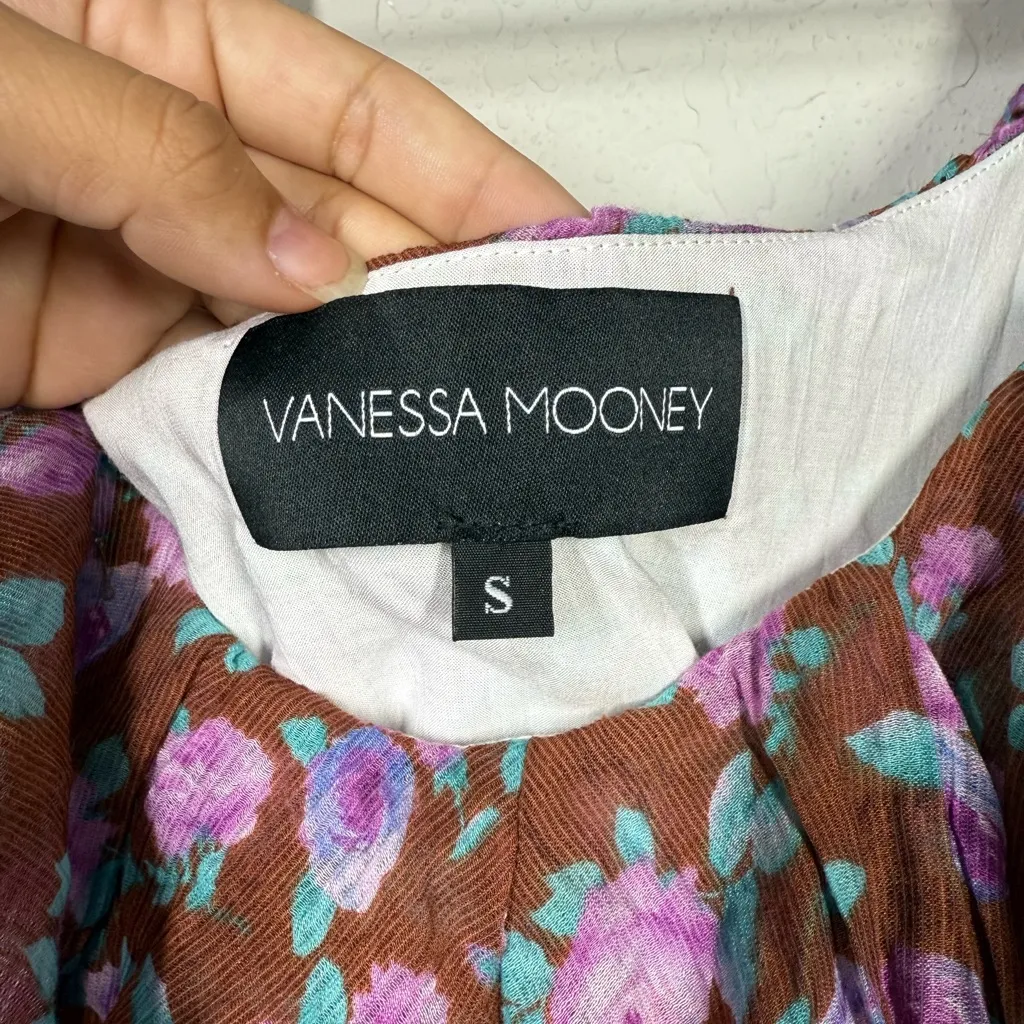 Vanessa Mooney Joelyn Floral Print off The Shoulder Mini Dress Sz Small - Image 6