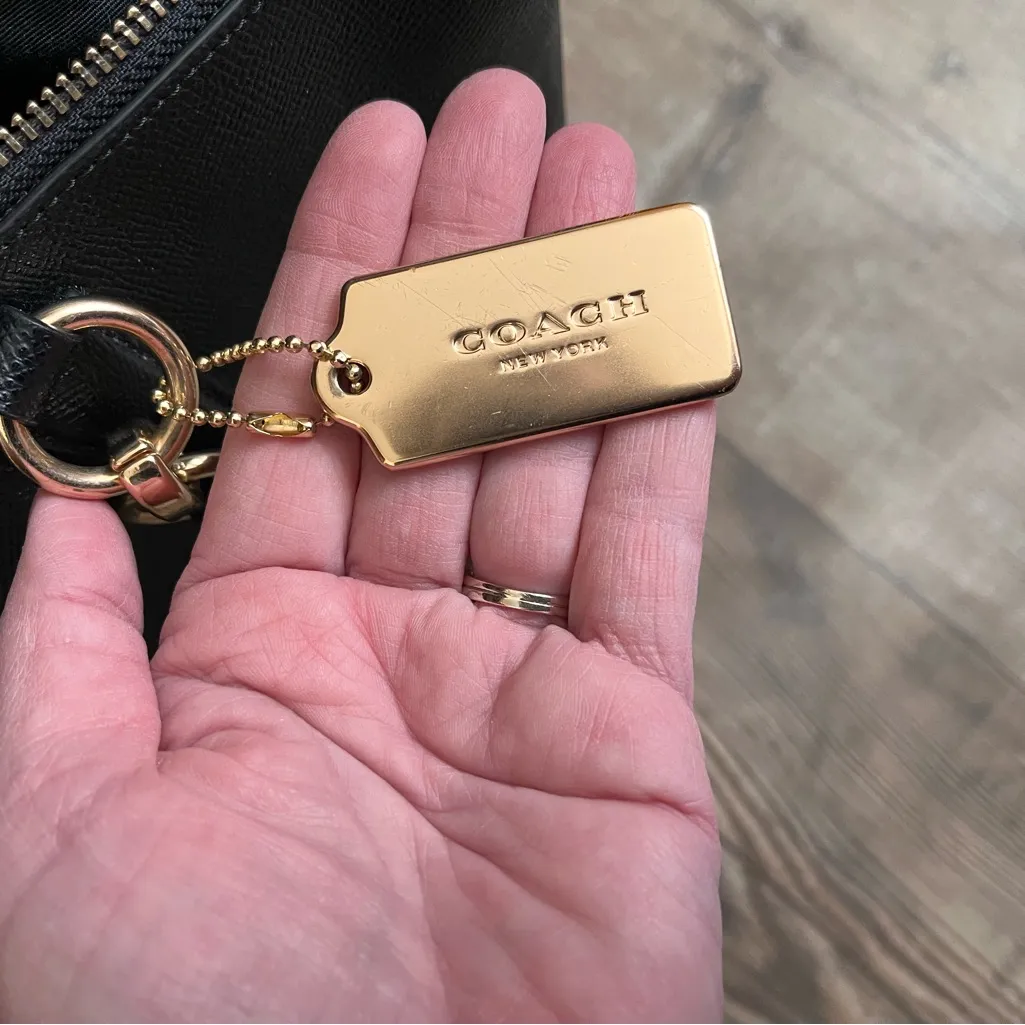 Coach Black Pebbled Leather Ava Tote Bag EUC - Image 10