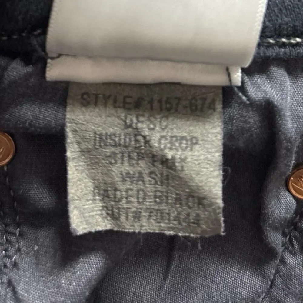 Mother The Insider Crop Step Fray Faded Black Flared Bootcut Denim Jeans Size 30 - Image 7