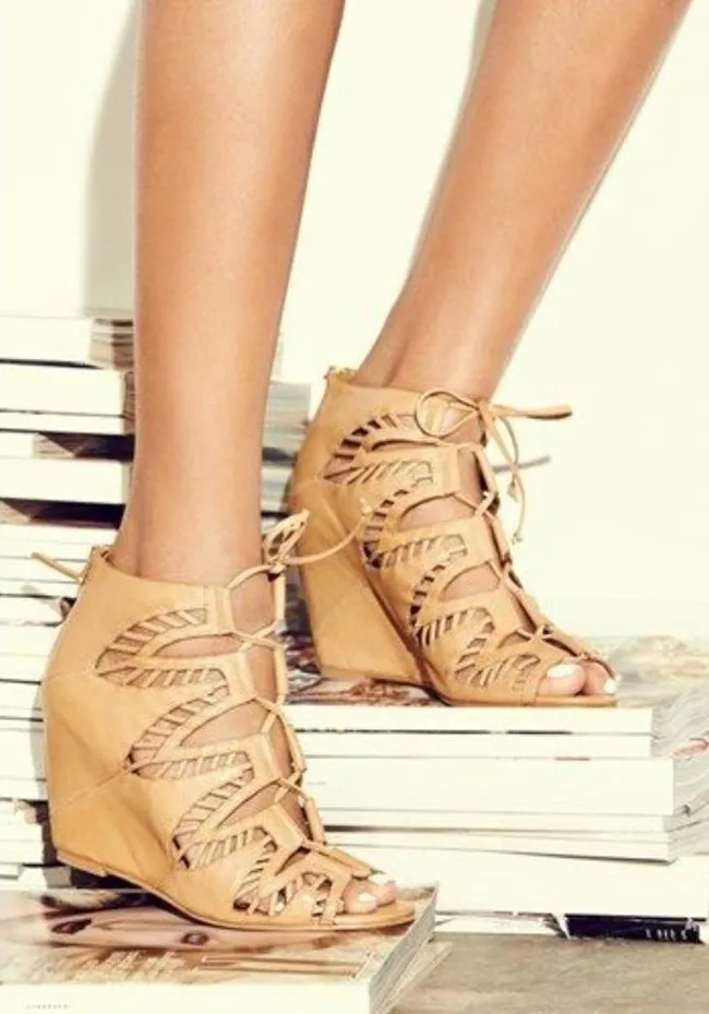 ✨ Women's Pink Shandy Wedge Sandals - Image 2