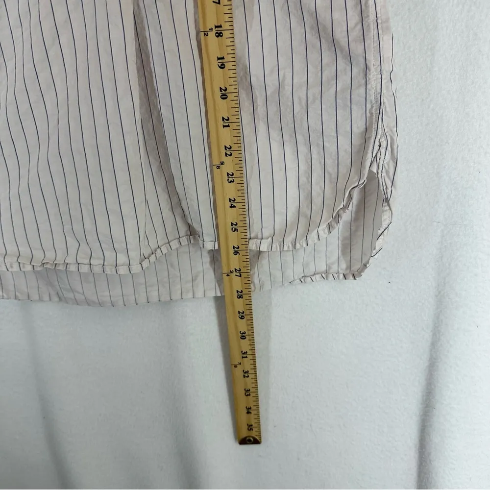 Gap Short Sleeve Button Down Striped Shirt Womens XS White - Image 5