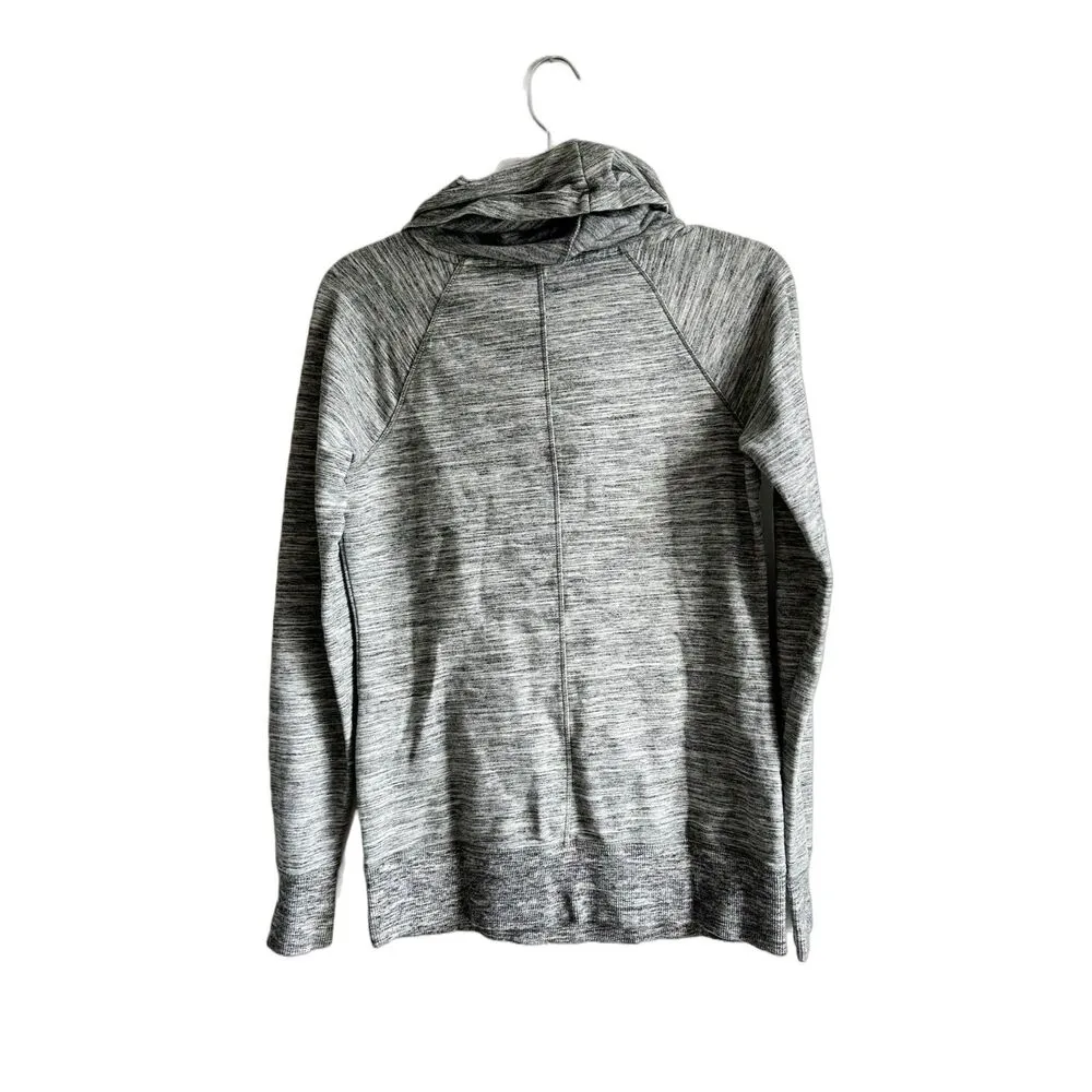 LL Bean Womens XS Gray Cowl Neck Pullover Outdoor Cozy Athleisure Casual Sweater - Image 3