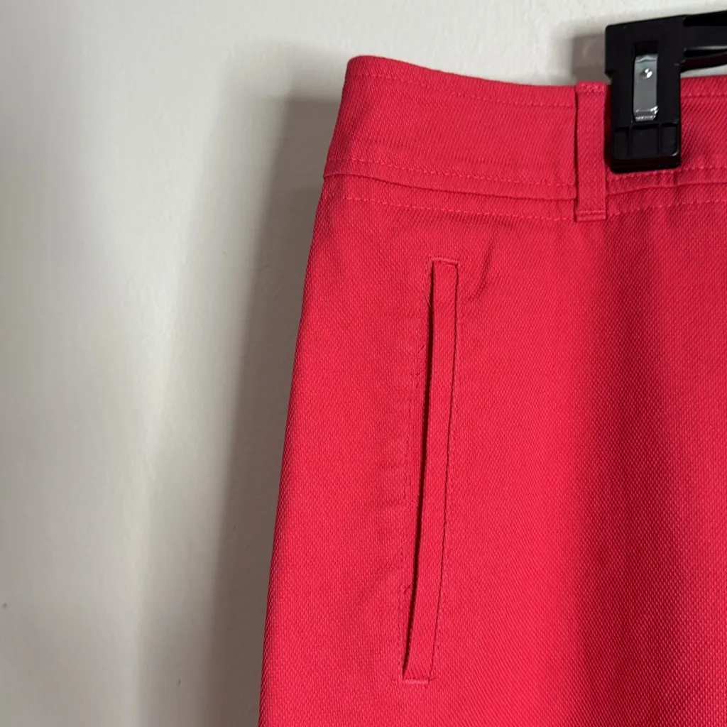 Talbots Textured Calypso Pink Pencil Midi Knee Length Cotton blend Skirt sz 20 - Image 8