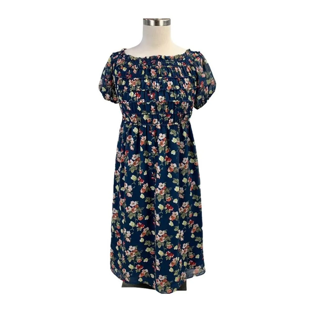 Ella Moon | NWOT | XS | Floral Midi Smocked Chiffon Off - Image 5