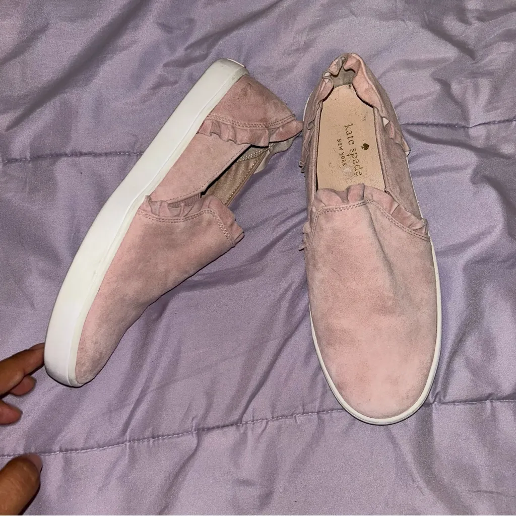 Kate Spade | Lilly Ruffle Suede Sneakers Sz 6.5 - Image 2
