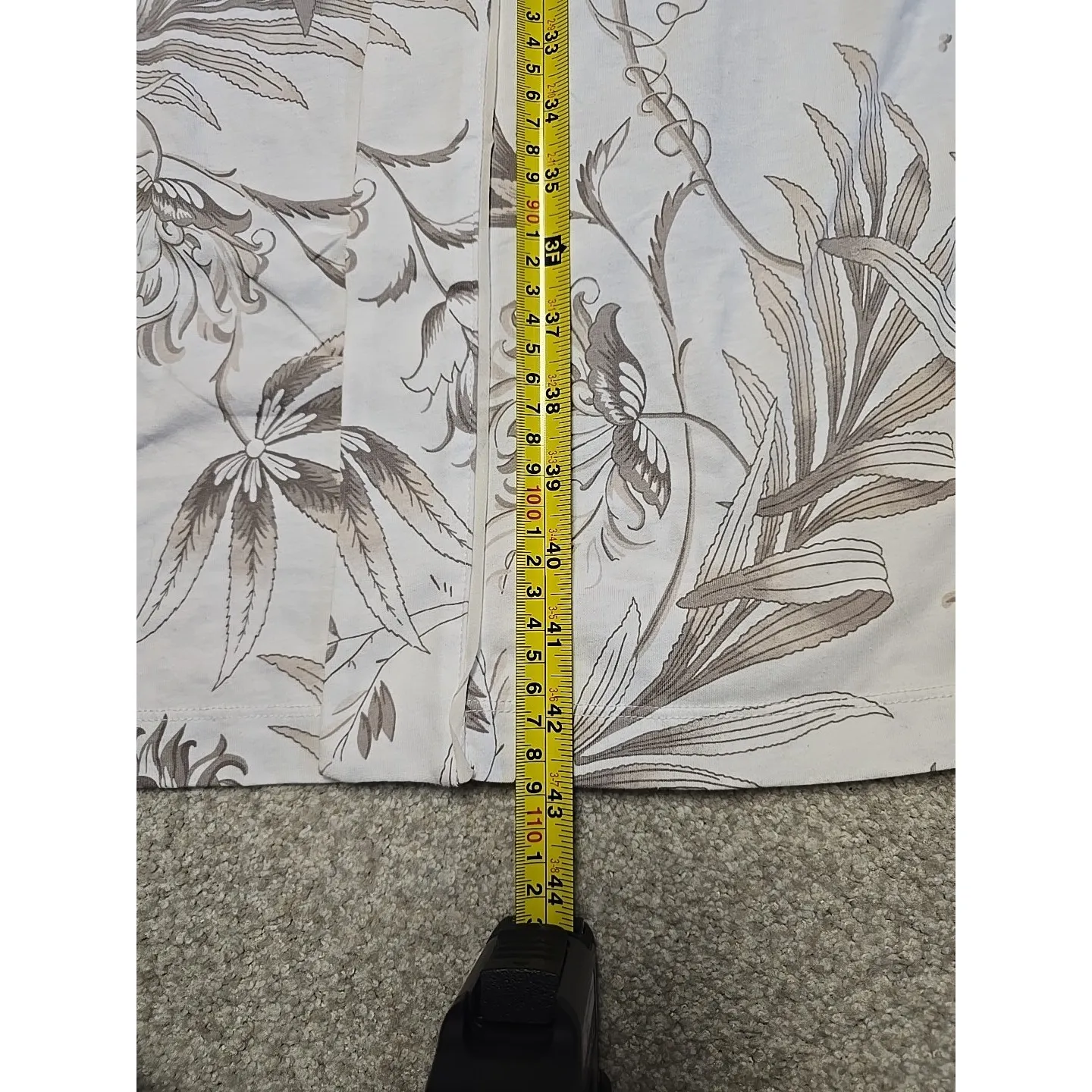 Haven Well Within Organic Cotton Jersey Tropical Toile Robe Matching Pants Sz XS White - Image 10