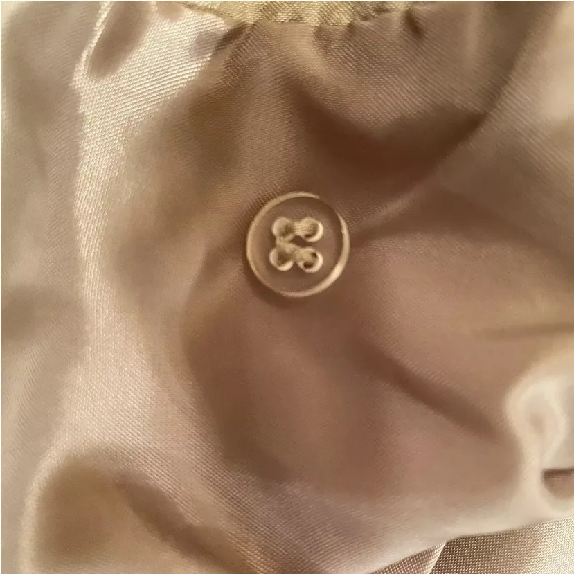 Worthington Essentials Womens 10P Olive Trench Coat Vintage Petite Raincoat Belt Tan - Image 14